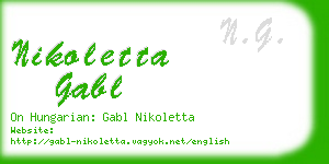 nikoletta gabl business card